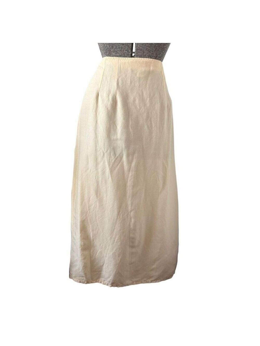 Vintage Marla Kim Butter Yellow Midi Wrap Skirt - Picture 2 of 8